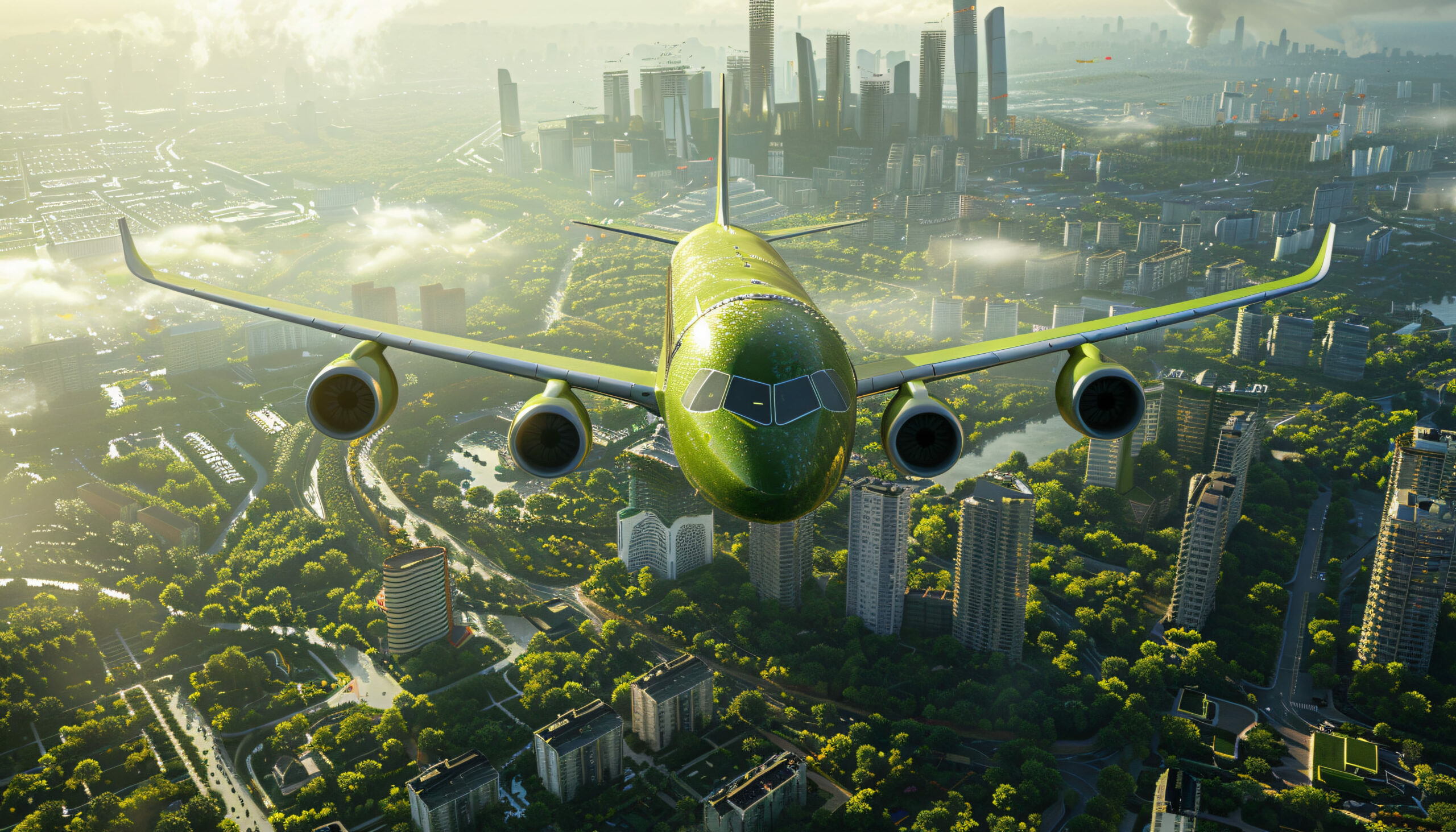 green-plane-ecofriendly-environment